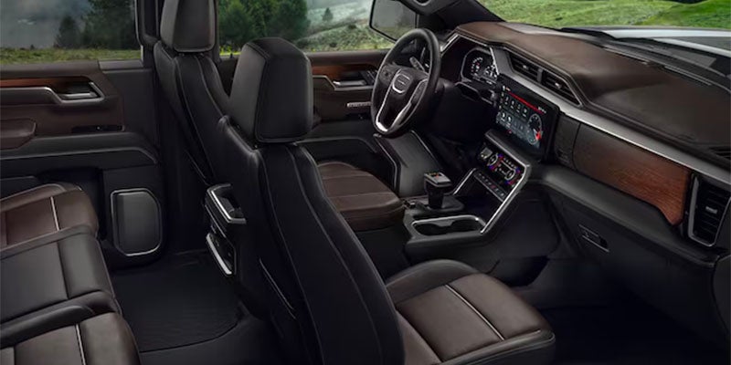 2025 GMC Sierra 1500 front seat and infotainment